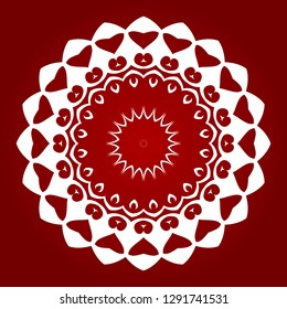 Ornamental round pattern. Design elements.