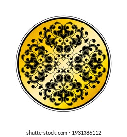 Ornamental round pattern. Element for design in eastern style. Vector illustration.