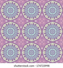 Ornamental round. Ornamental pattern for knitting and embroidery. Vector illustration.