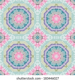 Ornamental round. Ornamental pattern for knitting and embroidery. Vector illustration. 