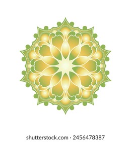 Ornamentales rundes Muster auf weißem Hintergrund. Kartendesign für Vorlagen. Vektorillustration.