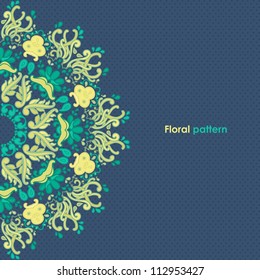 Ornamental round seamless lace pattern