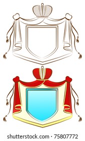 Escudo Real Ornamental. Ilustración del vector