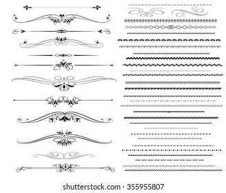 Ornamental rule lines in different design