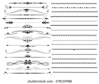 Ornamental rule lines in different designs