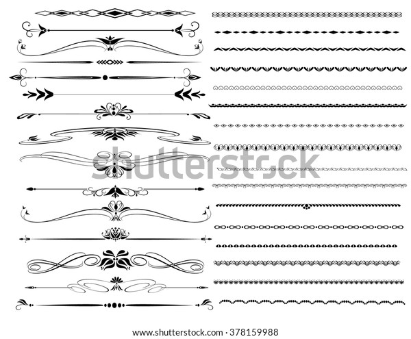 異なるデザインの装飾的な罫線 のベクター画像素材 ロイヤリティフリー