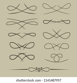 Ornamental rule lines set for your design.Vintage style .