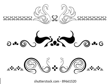 ornamental rules with birds
