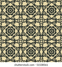 ornamental seamless background, baroque vector image
