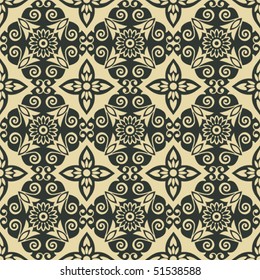 ornamental seamless background, baroque vector image