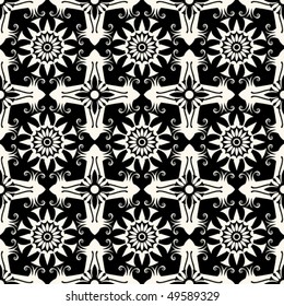 ornamental seamless background, vector illustration