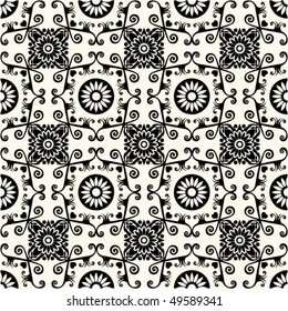 ornamental seamless background, vector illustration