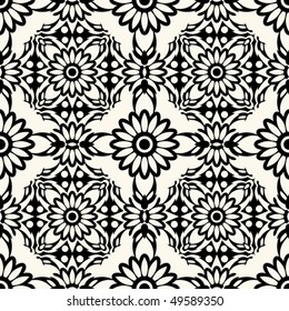 ornamental seamless background, vector illustration