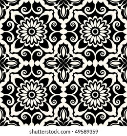 ornamental seamless background, vector illustration