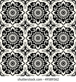 ornamental seamless background, vector illustration