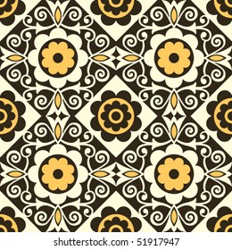 ornamental seamless background, vector image