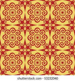 fundo sem costura ornamental, imagem vetorial