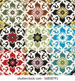 ornamental seamless background, vector image