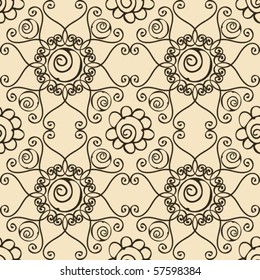 ornamental seamless background, vector image