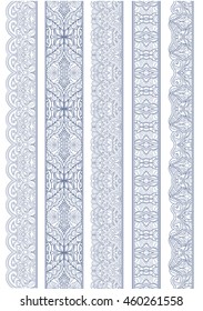 Ornamental Seamless Borders Vector Set for Ethnic Decor