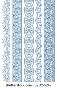 Ornamental Seamless Borders Vector Set for Decor
