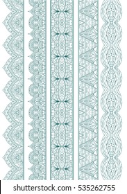 Ornamental Seamless Borders Vector Set for Decor
