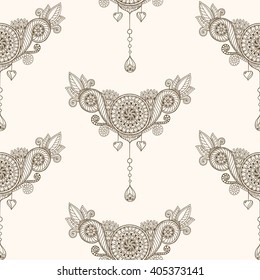 Ornamental seamless ethnic pattern. Floral design template can be used for wallpaper, pattern fills, textile, fabric, wrapping, surface textures for design