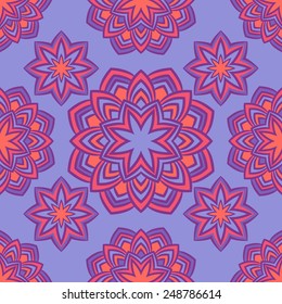 Ornamental seamless floral pattern in oriental style