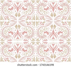 Ornamental seamless flower romantic pattern 