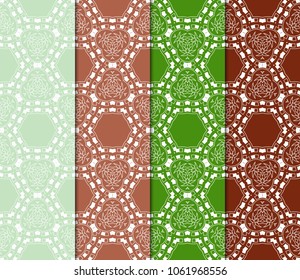 Ornamental seamless geometric patterns - seamless vector collection. Luxury design. For wallpaper, print interior