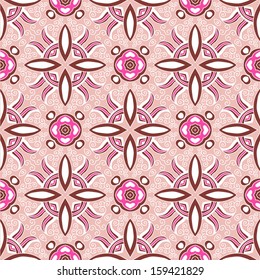 Ornamental seamless lace pattern in vintage style