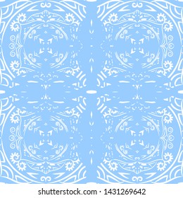 Ornamental seamless light pattern. Abstract decorative background can be used for wallpaper, website, textile, prints, fabric, wrapping paper