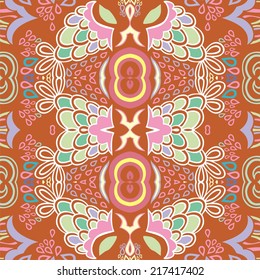 Ornamental seamless paisley design be used for wallpaper,pattern fills,web page background,surface texture, yoga studio,meditation,spirituality, Indian,Arabic or Thai cuisine restaurants,stock vector 