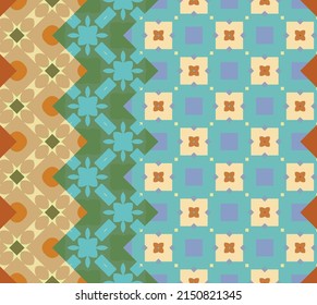 Nahtlose Ziermuster. abstrakter Hintergrund. nahtloses Muster. Abstraktes Muster nahtloser Geometrien. Design für Dekoration, Drucke, Textilien, Möbel, Tuch, digitale
