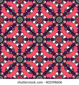 Ornamental seamless pattern background with many details ethnic traditional ornament