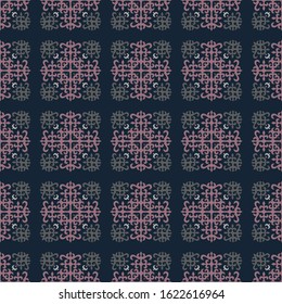 Ornamental seamless pattern based on folk caucasus ornaments motifs. Vector abstract background. 