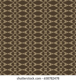 Ornamental seamless pattern. Beige and brown colors. Endless template for wallpaper, textile, wrapping, print, interior, floor, fabric. Abstract texture. Traditional ethnic ornament for  design.  