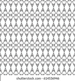 Ornamental seamless pattern. Black and white colors. Endless template for wallpaper, textile, wrapping, print, interior, floor, fabric. Abstract texture. Traditional ethnic ornament for  design. 