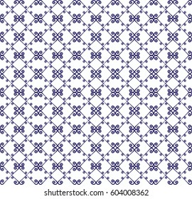 Ornamental seamless pattern. Blue and white colors. Endless template for wallpaper, textile, wrapping, print, interior, floor, fabric. Abstract texture. Traditional ethnic ornament for  design.  