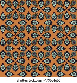 Ornamental seamless pattern. Can be used for wallpaper, pattern fills, web page background, surface textures. Vector illustration