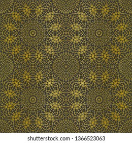 Ornamental seamless pattern - circles with linear ornaments.