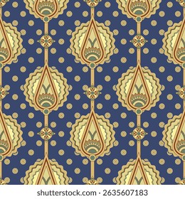 Ornamental seamless pattern. Classic elements of textile design.