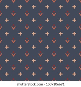 Ornamental seamless pattern. Cute nature folk and bohemian vector illustration