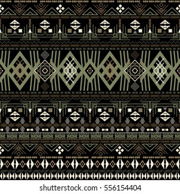 Ornamental seamless pattern. Dark ethnic backdrop. Mexican, american, indian style. sweden, norway.