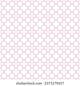 Ornamental seamless pattern with elements of geometric shapes, template for fabric fabric and wallpaper for girl. Mosaic of pink lines with national trend.