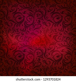 Ornamental seamless pattern. Festive red style. Bright holiday background