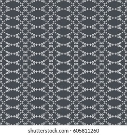 Ornamental seamless pattern. Gray and white colors. Endless template for wallpaper, textile, wrapping, print, interior, floor, fabric. Abstract texture. Traditional ethnic ornament for  design.  