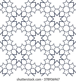 Ornamental seamless pattern in islamic style. Vector abstract background.