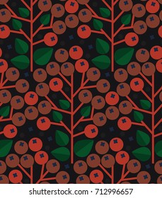 Ornamental seamless pattern with leaf and flowers. Cute print in scandinavian style.The image is made in the style of autumn fall. Abstract background. Ornamental, traditional, simple.
