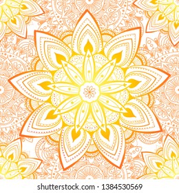 Ornamental seamless pattern with mandala. Vintage, paisley elements. Ornament. Traditional, Ethnic, Turkish, Indian motifs. Great for fabric and textile, wallpaper, packaging or any desired idea